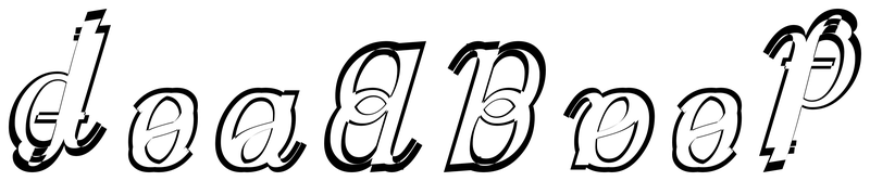 Ambigram for deadbeef in Frankruehlclm-mediumoblique